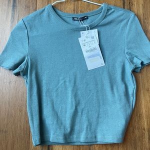Zara cropped short sleeve